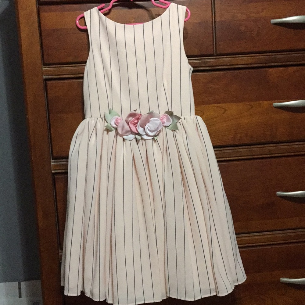 Pippa&Julie Light Pink w Blk Stripe Dress-NWOT